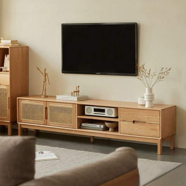 Seasonal Homes 70.87" Burlywood Solid Wood TV Stands Wayfair